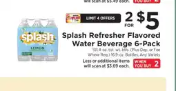 ShopRite Splash Refresher Flavored Water Beverage 6-Pack offer