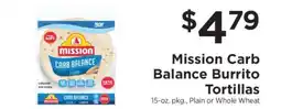 ShopRite Mission Carb Balance Burrito Tortillas offer