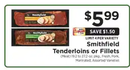 ShopRite Smithfield Tenderloins or Fillets offer