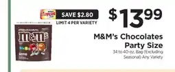ShopRite M&M's Chocolates Party Size offer