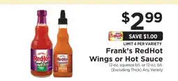 ShopRite Frank's RedHot Wings or Hot Sauce offer