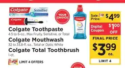 ShopRite Colgate Toothpaste, Colgate Mouthwash, Colgate Total Toothbrush offer