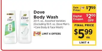 ShopRite Dove Body Wash offer
