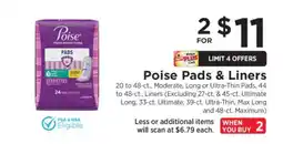 ShopRite Poise Pads & Liners offer