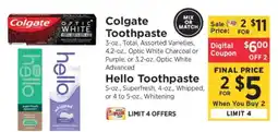 ShopRite Colgate Toothpaste offer