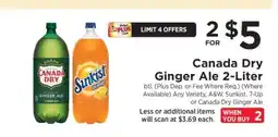 ShopRite Canada Dry Ginger Ale 2- liter offer
