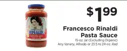 ShopRite Francesco Rinaldi Pasta Sauce offer