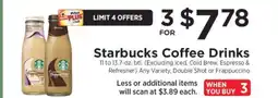 ShopRite Starbucks Coffee Drinks offer