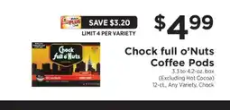ShopRite Chock full o'Nuts Coffee Pods offer