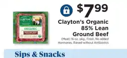 ShopRite Clayton's Organic 85% Lean Ground Beef offer