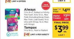 ShopRite Always, Tampax offer