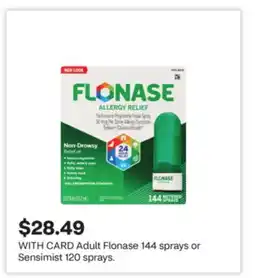 CVS Adult Flonase 144 sprays or Sensimist 120 sprays offer