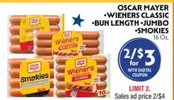 La Chiquita Food Market OSCAR MAYER •WIENERS CLASSIC •BUN LENGTH •JUMBO •SMOKIES offer