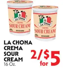 La Chiquita Food Market LA CHONA CREMA SOUR CREAM offer