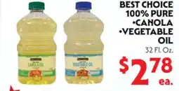 La Chiquita Food Market BEST CHOICE 100% PURE CANOLA • VEGETABLE OIL offer