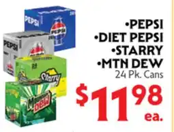La Chiquita Food Market •PEPSI •Diet Pepsi •Starry •MTN DEW offer