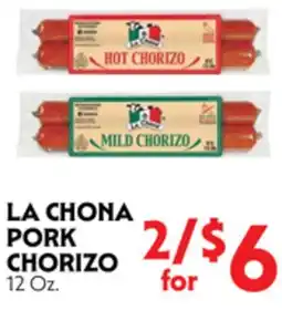 La Chiquita Food Market LA CHONA PORK CHORIZO offer