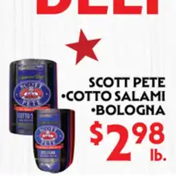 La Chiquita Food Market SCOTT PETE •COTTO SALAMI •BOLOGNA offer