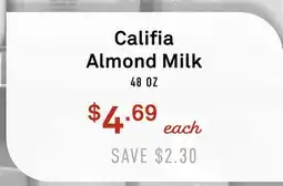 Standard Market Califia Almond Milk offer