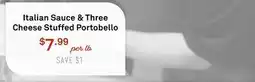 Standard Market Italian Sauce & Three Cheese Stuffed Portobello offer