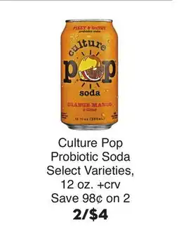 Bristol Farms Culture Pop Probiotic Soda offer