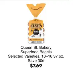 Bristol Farms Queen St. Bakery Superfood Bagels offer