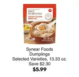 Bristol Farms Synear Foods Dumplings offer