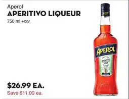 Bristol Farms Aperol APERITIVO LIQUEUR offer
