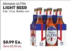 Bristol Farms Michelob ULTRA LIGHT BEER offer