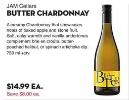 Bristol Farms JAM Cellars BUTTER CHARDONNAY offer