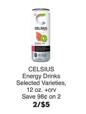 Bristol Farms CELSIUS Energy Drinks offer