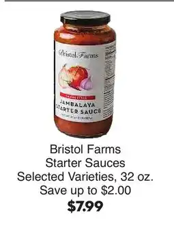 Bristol Farms Bristol Farms Starter Sauces offer