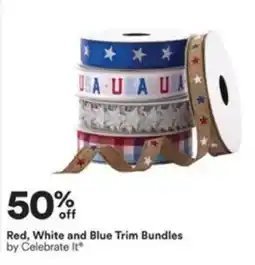Michaels Red, White and Blue Trim Bundles by Celebrate It offer