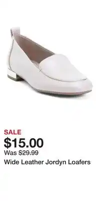 TJ Maxx Wide Leather Jordyn Loafers offer
