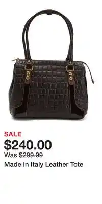 TJ Maxx Made In Italy Leather Tote offer