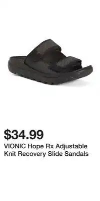 TJ Maxx VIONIC Hope Rx Adjustable Knit Recovery Slide Sandals offer