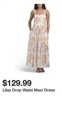 TJ Maxx Lilas Drop Waist Maxi Dress offer