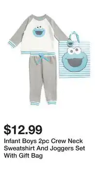 TJ Maxx Infant Boys 2pc Crew Neck Sweatshirt And Joggers Set With Gift Bag offer
