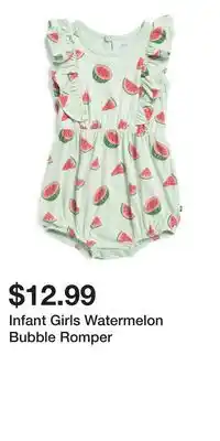 TJ Maxx Infant Girls Watermelon Bubble Romper offer