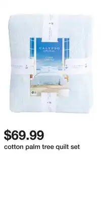 TJ Maxx cotton palm tree quilt set offer