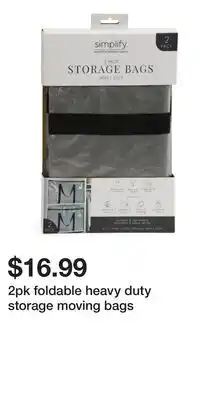 TJ Maxx 2pk foldable heavy duty storage moving bags offer