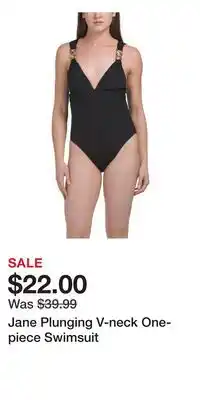 TJ Maxx Jane Plunging V-neck One-piece Swimsuit offer