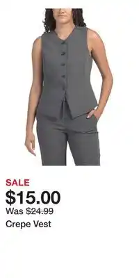 TJ Maxx Crepe Vest offer