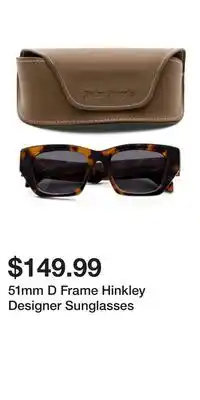 TJ Maxx 51mm D Frame Hinkley Designer Sunglasses offer