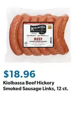 Sam's Club Kiolbassa Beef Hickory Smoked Sausage Links, 12 ct offer