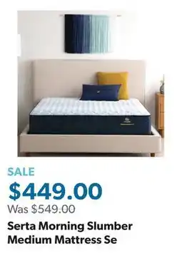 Sam's Club Serta Morning Slumber Medium Mattress Se offer