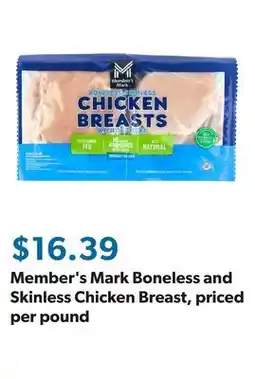 Sam's Club Member's Mark Boneless and Skinless Chicken Breast, priced per pound offer
