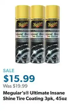 Sam's Club Meguiar's Ultimate Insane Shine Tire Coating 3pk, 45oz offer