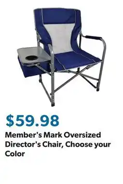 Sam's Club Member's Mark Oversized Director's Chair, Choose your Color offer