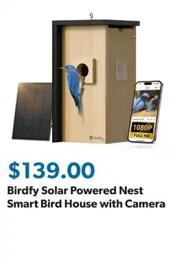 Sam's Club Birdfy Solar Powered Nest Smart Bird House with Camera offer